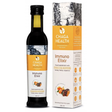 Maisto papildas IMMUNO ELIXIR su juodaisiais beržo grybais (chaga) ir šaltalankiais (250ml)